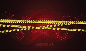 Concept of national lockdown due to coronavirus. announce movement control order emergency state restrictions to combat the spread of the virus. vector design.