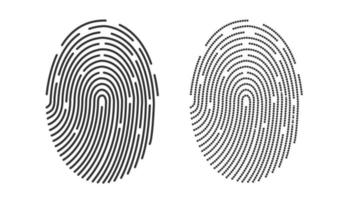 Fingerprint icon design for app and finger print flat scan. Vector Illustration vector design on white background.