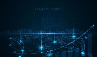 Stock market investment trading graph in graphic concept suitable for financial investment or Economic trends business idea. Vector illustration design