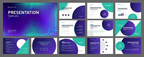 Business presentation templates set. use in presentation, flyer and leaflet, corporate report, marketing, advertising, annual report, banner, annual report brochure, company profile. vector