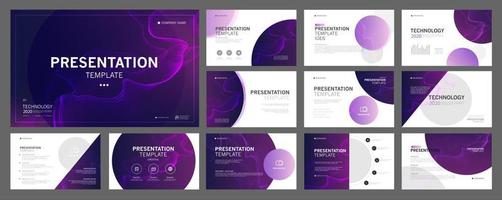 Business presentation templates set. use in presentation, flyer and leaflet, corporate report, marketing, advertising, annual report, banner, annual report brochure, company profile. vector