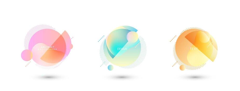 conjunto de línea y elementos gráficos modernos abstractos. banners abstractos degradados con formas eps10. vector