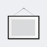 Realistic photo frame isolated. Vector template for picture. Blank white picture frame mockup template. Empty framing for your design. Vector illustration