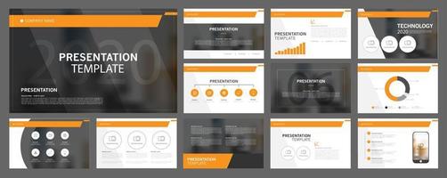 Business presentation templates set. use in presentation, flyer and leaflet, corporate report, marketing, advertising, annual report, banner, annual report brochure, company profile. vector