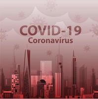 Covid-19 Coronavirus concept outbreak influenza background.Pandemic medical health risk concept with disease cell is dangerous vector design