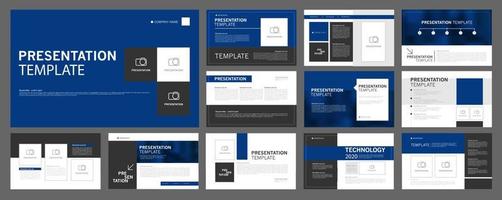 Business presentation templates set. use in presentation, flyer and leaflet, corporate report, marketing, advertising, annual report, banner, annual report brochure, company profile. vector