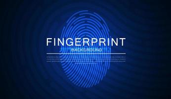 Fingerprint scanning on circuit board abstract security system concept with fingerprint. cyber security concept. vector illustration design.