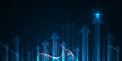 Stock market investment trading graph in graphic concept suitable for financial investment or Economic trends business idea. Vector illustration design