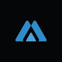Cool and elegant initial letter M. vector