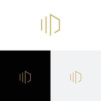 Logo with the initials MD modern and luxurious vector