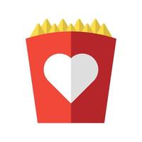 French fries flat design illustration vector