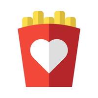 French fries flat design illustration vector