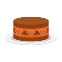 Beautiful cake flat illustration vector