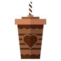 Chocolate drink flat illustration vector