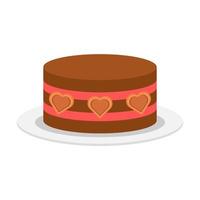 Beautiful cake flat illustration vector