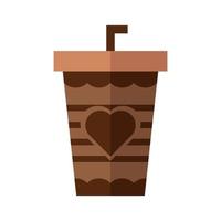 ilustración plana de bebida de chocolate vector