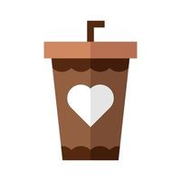 ilustración plana de bebida de chocolate vector