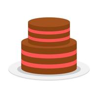 Beautiful cake flat illustration vector