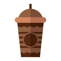 ilustración plana de bebida de chocolate vector