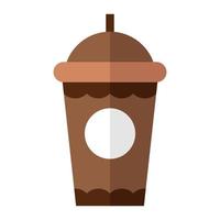 Chocolate drink flat illustration vector