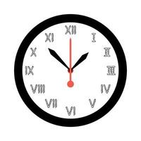 Wall clock template flat illustration vector