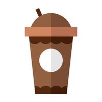 Chocolate drink flat illustration vector