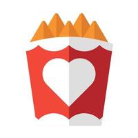 French fries flat design illustration vector