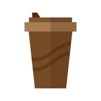 ilustración plana de bebida de café vector