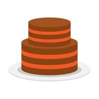 Beautiful cake flat illustration vector