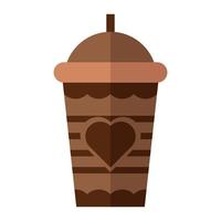 ilustración plana de bebida de chocolate vector