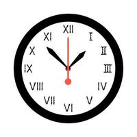 Wall clock template flat illustration vector