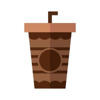 Chocolate drink flat illustration vector