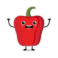 Cute peppers cartoon illustration vector