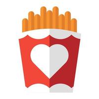 French fries flat design illustration vector