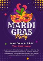 Mardi Gras Mask And Beads Poster