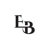 Plantilla de logotipo de monograma de vector de letras iniciales eb