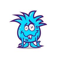 monster pinnaple dizzy face vector