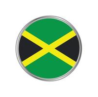 bandera de jamaica con marco de metal vector