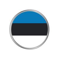 bandera de estonia con estructura de metal vector