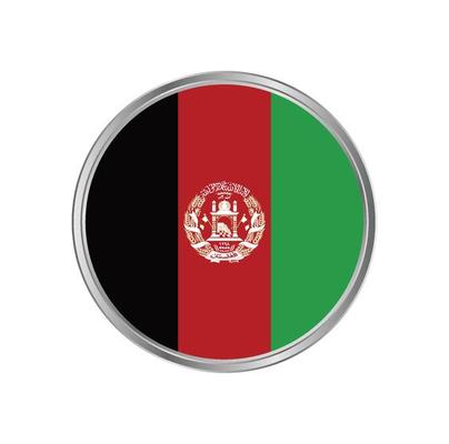 Afghanistan Flag with Circle Frame