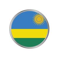 bandera de ruanda con marco de círculo vector