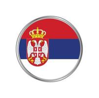 Serbia flag with circle frame vector