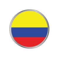 Colombia Flag with metal frame vector