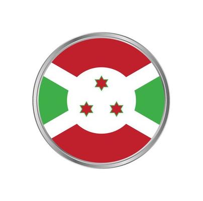 Burundi Flag with metal frame