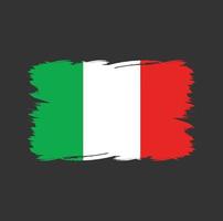 bandera de italia con pincel de acuarela vector