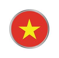 Vietnam Flag with Circle Frame vector