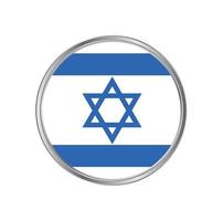 Israel Flag with metal frame vector