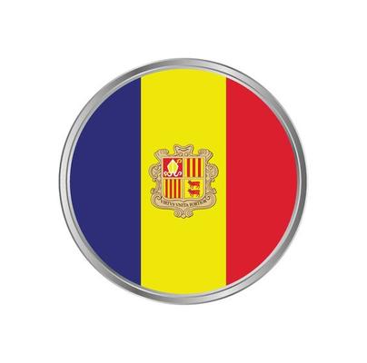 Andorra Flag with Circle Frame