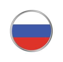 Russia Flag with metal frame vector