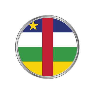 Central African Flag with metal frame